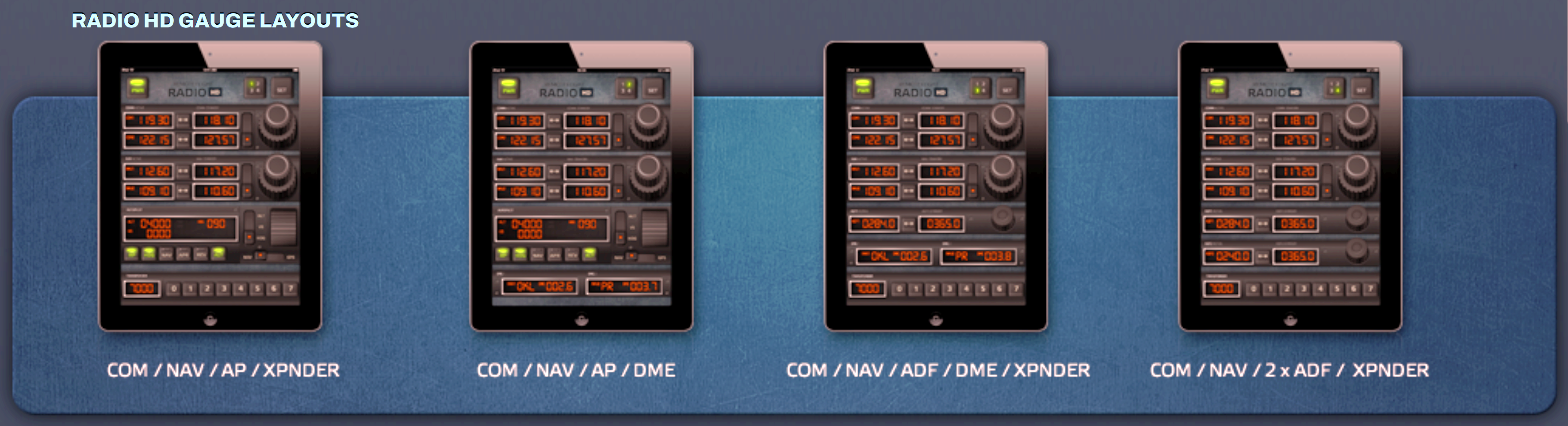 In-app user-selectable layouts